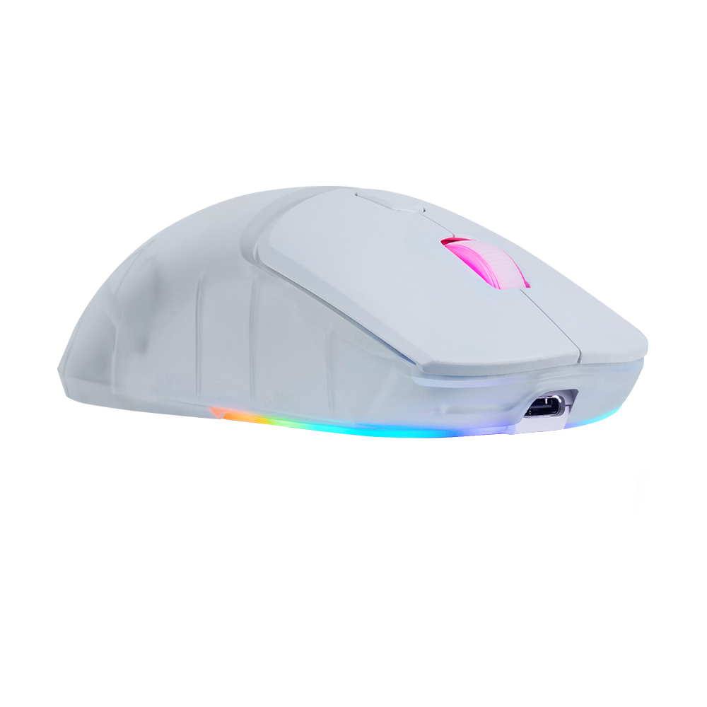 Mouse Gamer Game Factor Óptico MOW700-WH Inalámbrico Bluetooth USB 26.000DPI