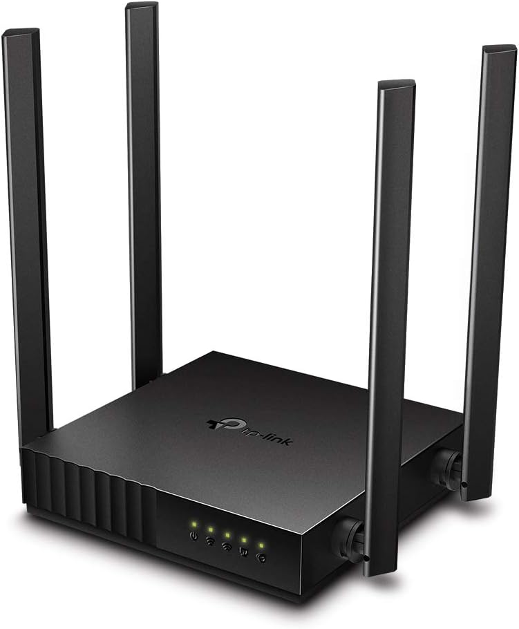 Router TP-Link Fast Ethernet De Banda Dual ARCHER C50 V6 Inalámbrico 867Mbit/s 5x RJ-45 2.4/5GHz Con 4 Antenas Externas de 5dBi