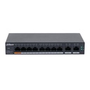 Switch Poe de 8 Puertos Gigabit DAHUA DH-CS4010-8ET-60 Poe Inteligente 60Watts 2 Puertos UPlink Switching 4.8Gbps Protección de Descargas