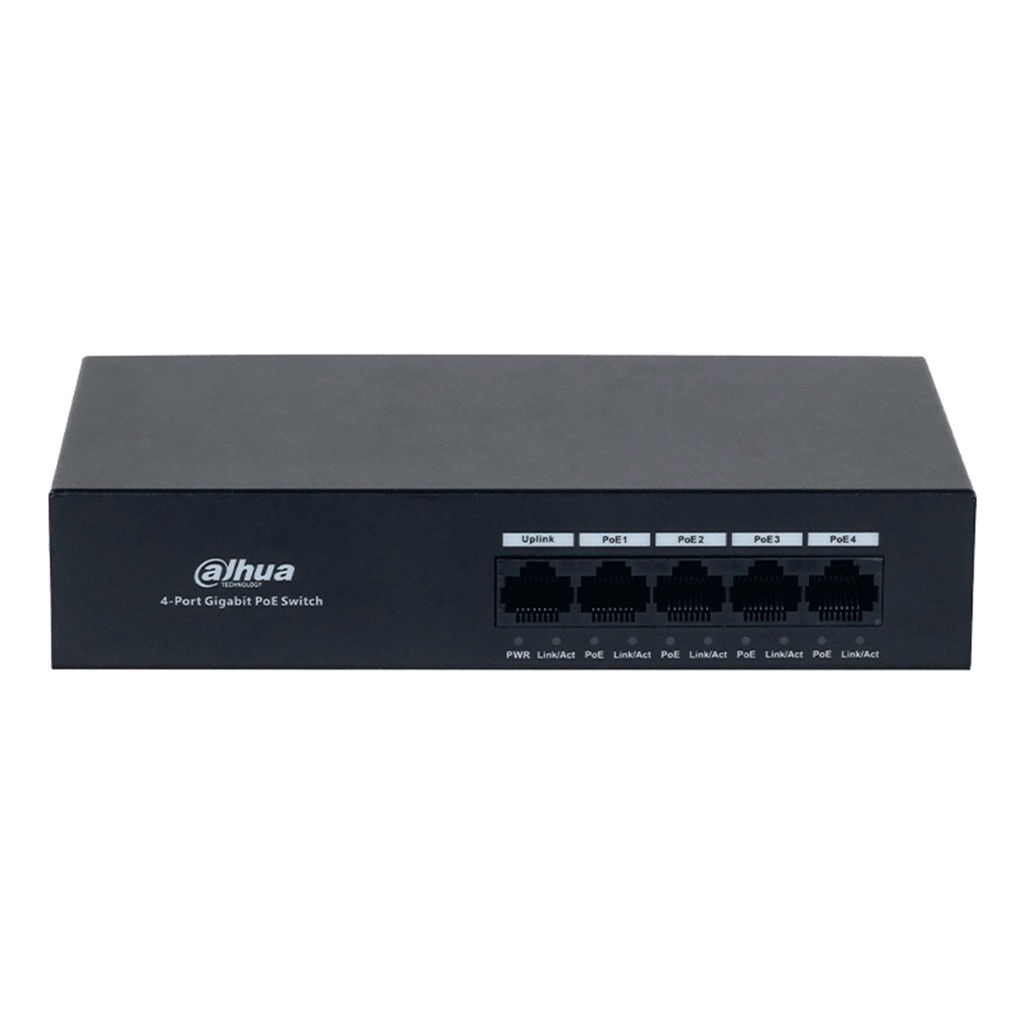 Switch Dahua PFS3005-4GT-36 5 Puertos Gigabit Ethernet 4 Puertos PoE 30W