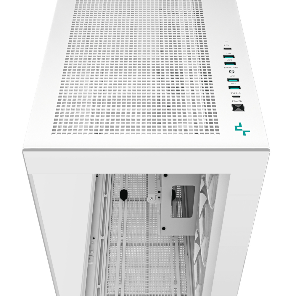 Gabinete DeepCool con Ventana CH780 WH Full Tower Mini-ITX/Micro-ATX/ATX USB 2.0/3.0 sin Fuente 1 Ventilador Instalado