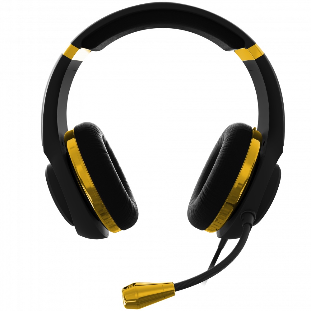 Audífonos Gamer 4Gamers XP-GOLDBLK-M-4G Para Xbox/PS4/PS5 Alámbrico 3.5mm