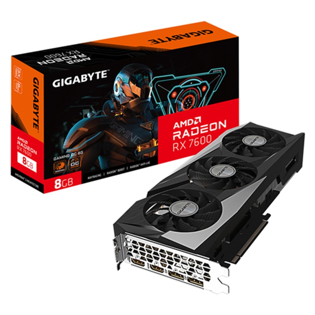 Tarjeta De Video Gigabyte Radeon Rx 7600 Gaming OC 8G 8GB 128 Bit GDDR6 Pci Express 4.0