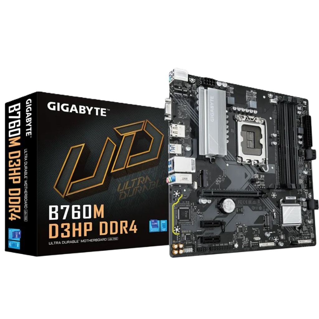 Tarjeta Madre Gigabyte B760M D3HP DDR4 Micro-ATX LGA 1700 Intel B760 128GB DDR4 HDMI DisplayPort Para Intel