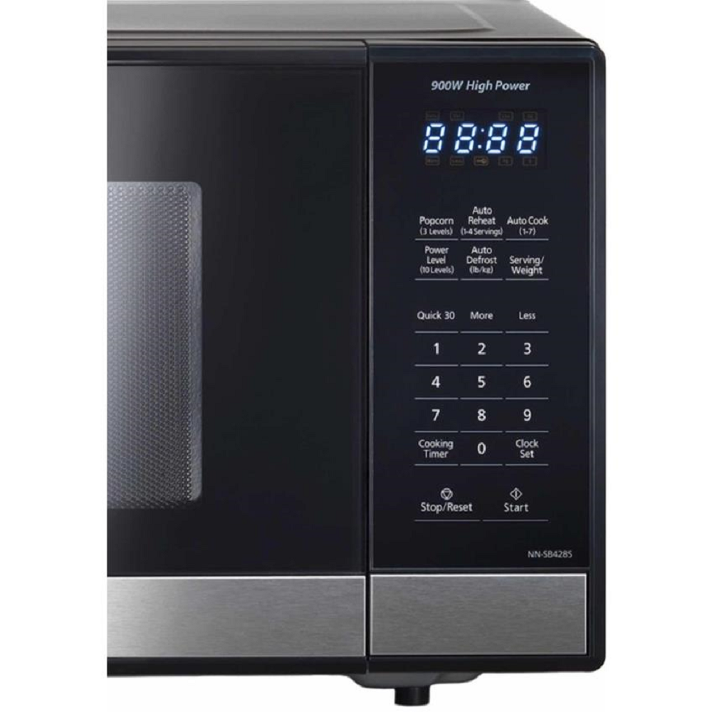 Horno de Microondas Panasonic 0.9 p3 900w Plata Negro 7 Menús Descongelamiento de 3 kg 10 niveles de Potencia