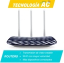 Router TP-Link de Banda Dual AC750 ARCHER C20 Inalámbrico 5x RJ-45 2.4-5GHz con 3 Antenas