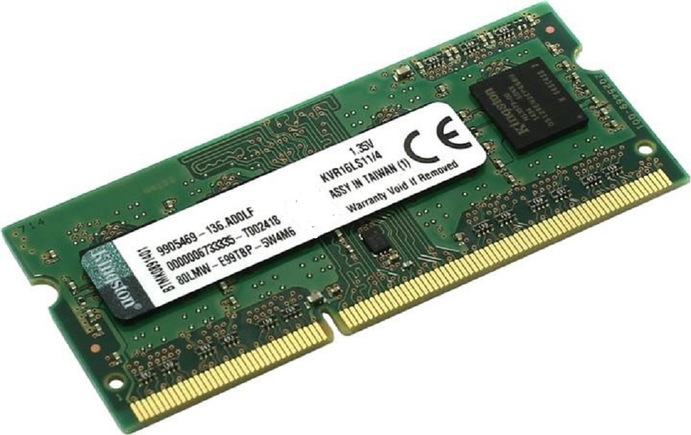 Memoria RAM Kingston 4GB DDR3L 1600MHz SO-DIMM CL11 Non-ECC 1.35V