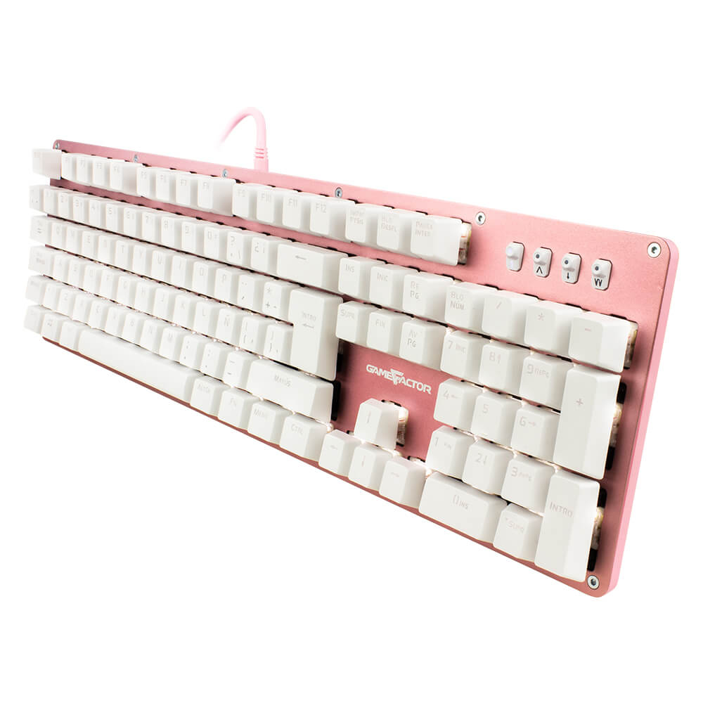 Teclado Mecánico Game Factor KBG400-PK-BL Switch Red