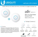 Access Point Ubiquiti Networks UniFi AC Lite Inalámbrico 1000 Mbit/s 2.4GHz 5GHz 2 Antenas de 3dBi Incluye Adaptador PoE