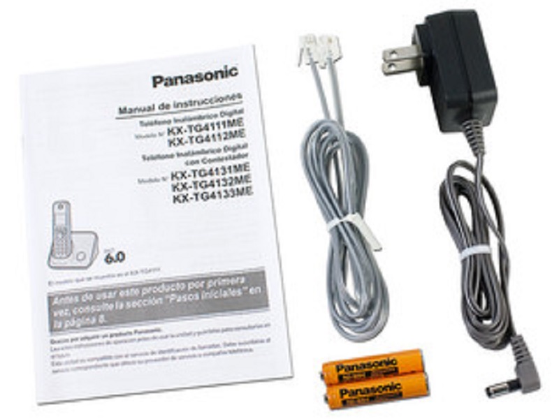 Teléfono Inalámbrico Panasonic KX-TG4111 con identificador de llamadas Tecnología DECT 6.0 Digital y 50 números en memoria