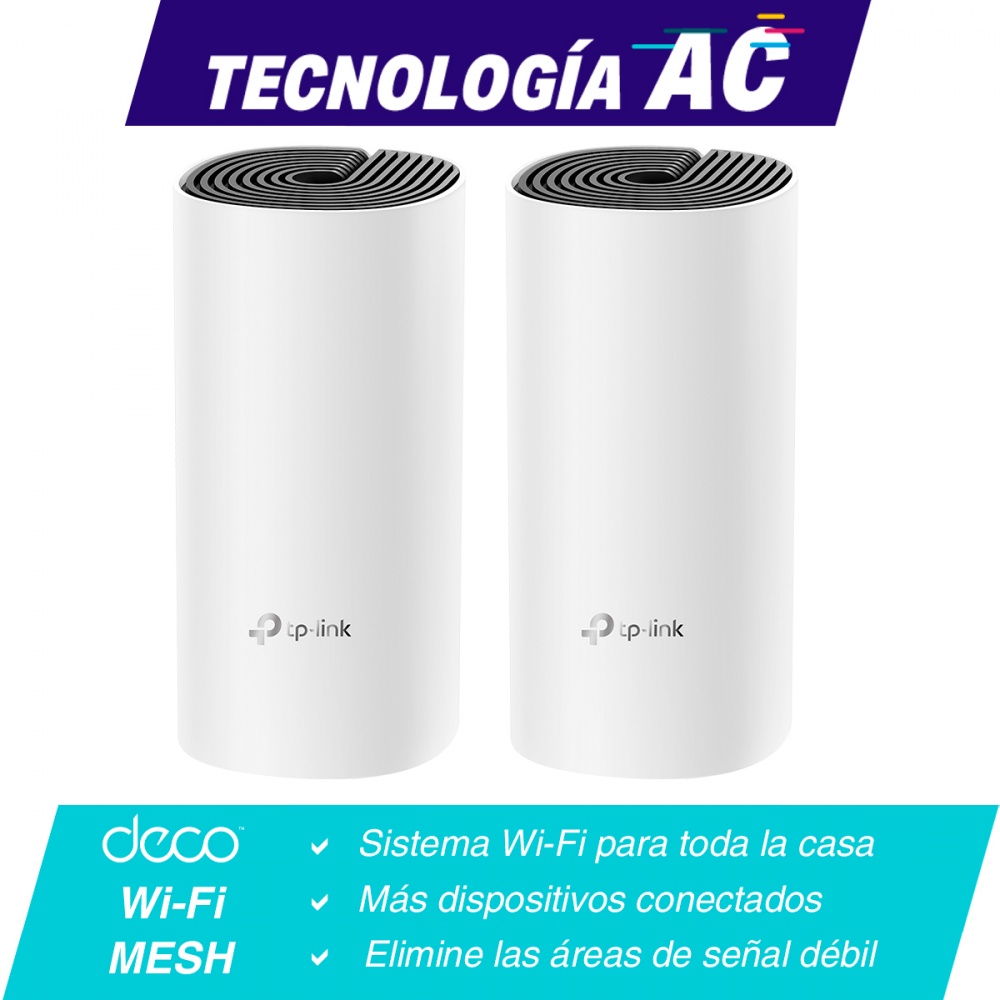 Router TP-Link con Sistema de Red Wi-Fi en Malla AC1200 Deco M4 867 Mbit/s 2xRJ-45 2.4GHz 5GHz 2 Piezas