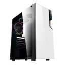 Gabinete Gamer Xzeal XZ130 White ATX Incluye 3 Ventiladores RGB Led RGB Cristal Templado XZCGB06W