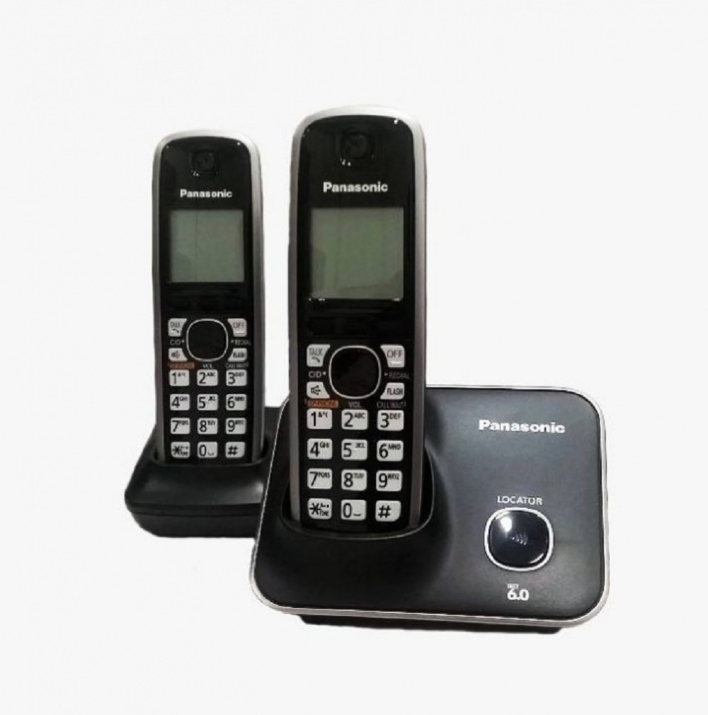 Teléfono Panasonic DECT con Pantalla LCD de 1.8'' Inalámbrico Incluye 2 Auriculares