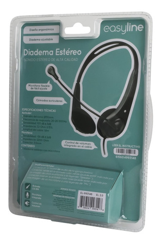 Audífono easy line el-993148 - diadema