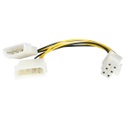 Cable De Poder Startech LP4 Molex - PCI Express 6-pin Para Tarjeta de Video 15cm