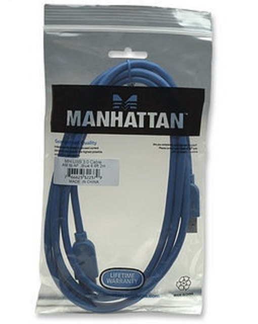 Cable Manhattan USB Macho - USB Hembra 2 Metros