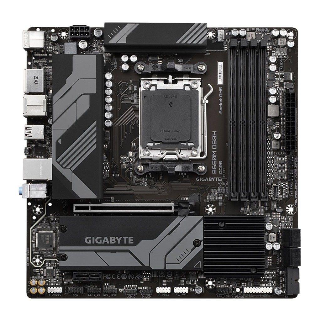 Tarjeta Madre Gigabyte Micro-ATX B650M DS3H S-AM5 AMD B650 HDMI 128GB DDR5 Para AMD