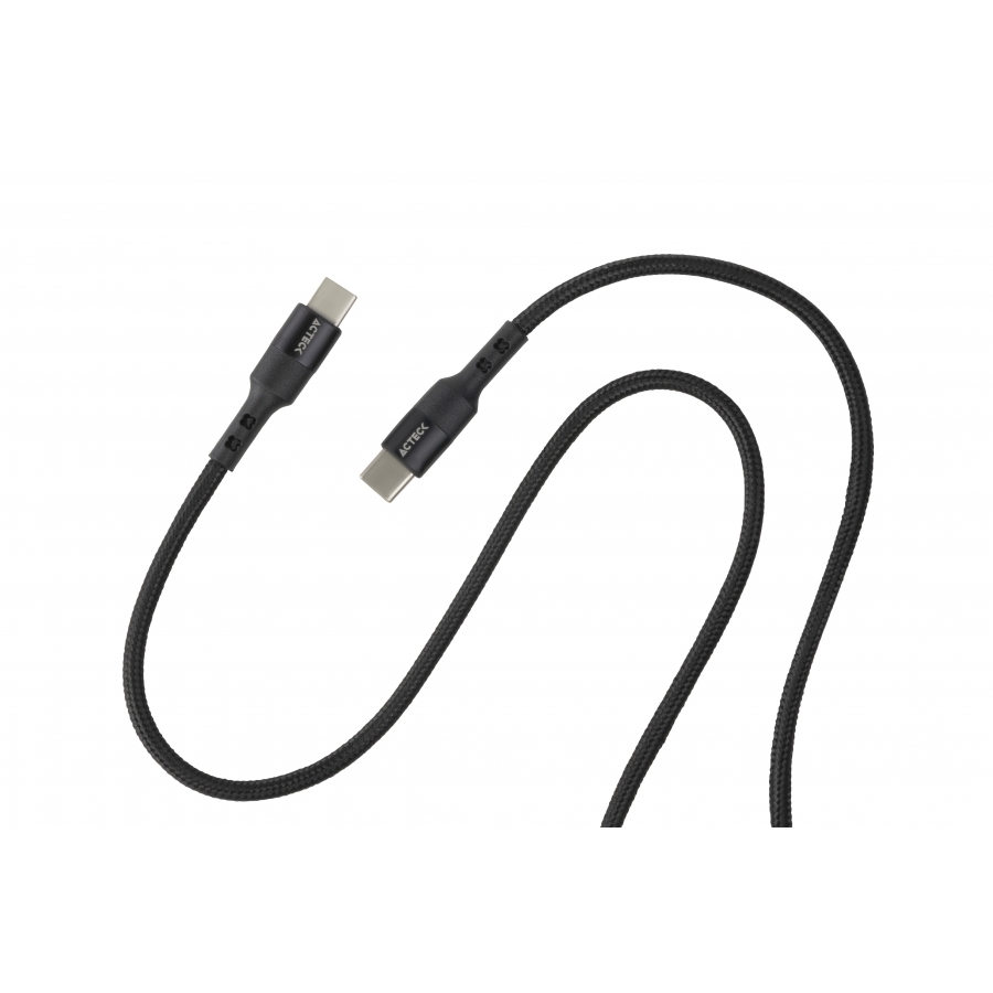 Cable acteck linx plus cc420 usb-c a usb-c, 1.80 m, nylon trenzado, ac-934855