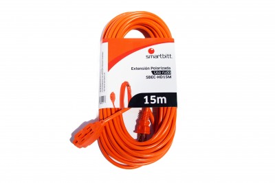 Extensión de Uso Rudo Smartbitt SBEC-HD15M 3 Salidas AC 13A 15 Metros