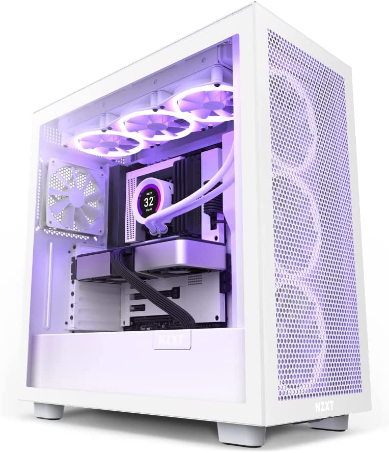 Gabinete NZXT H7 Flow Con Ventana Midi-Tower Mini-ITX/Micro-ATX/ATX/EATX USB 3.0 Sin Fuente