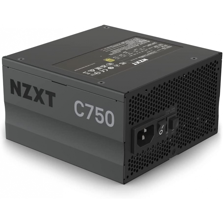 Fuente de poder nzxt c750 80 plus gold 24-pin atx 750w bk pa7g1bb-us