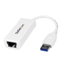 Adaptador tarjeta de red externa nic usb 3.0 a 1gbps gigabit ethernet 1 puerto - 1x rj45 hembra - 1x usba - blanco - startech.co