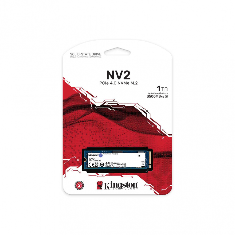 Unidad De Estado Solido SSD Kingston NV2 NVMe 1TB PCI Express 4.0 M.2