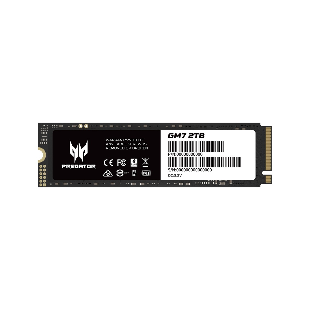 Unidad ssd acer gm7 2tb 7200mb-l/6300mb-e nvme gen4x4