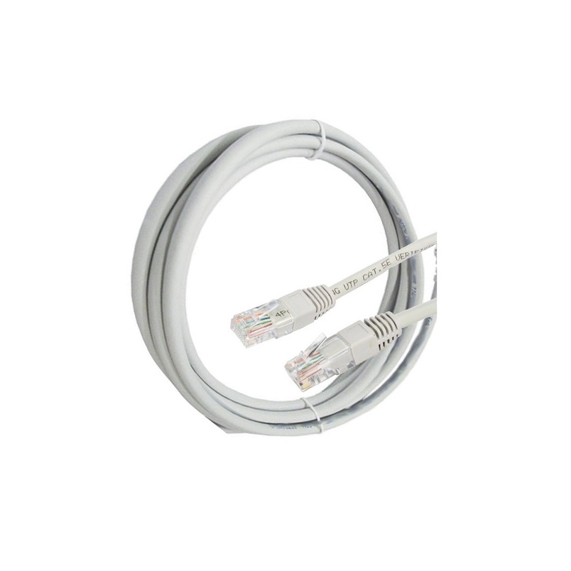 Cable utp xcase ponchado, cat 5, 5mts, gris