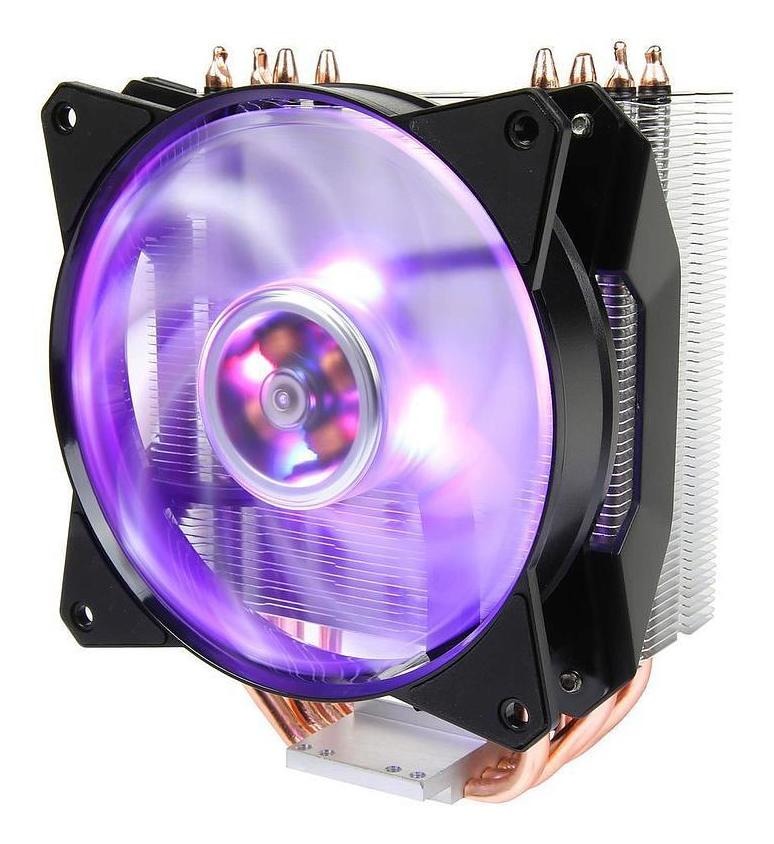 Disipador cooler master masterair m410p rgb lga2066, lga2011-v3, lga2011, lga1151, lga1150, lga1155, lga1156, lga1366, am4, am3 