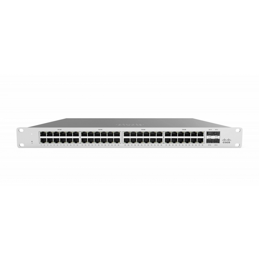 Switch 48 puertos cisco meraki 48 x 10 100 1000base-t ethernet rj45 4 x 1g sfp uplink (obligatorio licencia se cotiza por separa