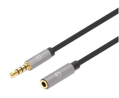 Extensión de cable auxiliar de audio estéreo manhattan 356022 - 3.5 mm