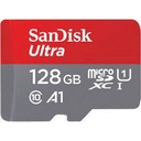 Memoria Flash Sandisk Ultra 128GB MicroSDXC UHS-I Clase 10 Con Adaptador