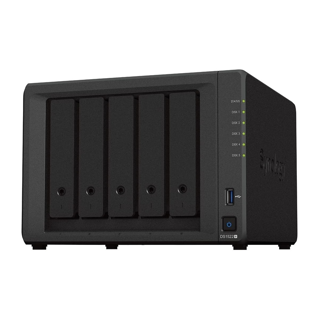 Servidor NAS Synology DiskStation DS1522+ 5 Bahías AMD Ryzen R1600 2.60GHz SATA