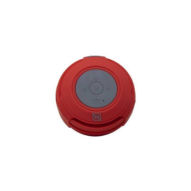 Bocina bluetooth nb-03w pro ventosa  resistente a salpicaduras ipx4 radio fm lector micro sd manos libres rojo -