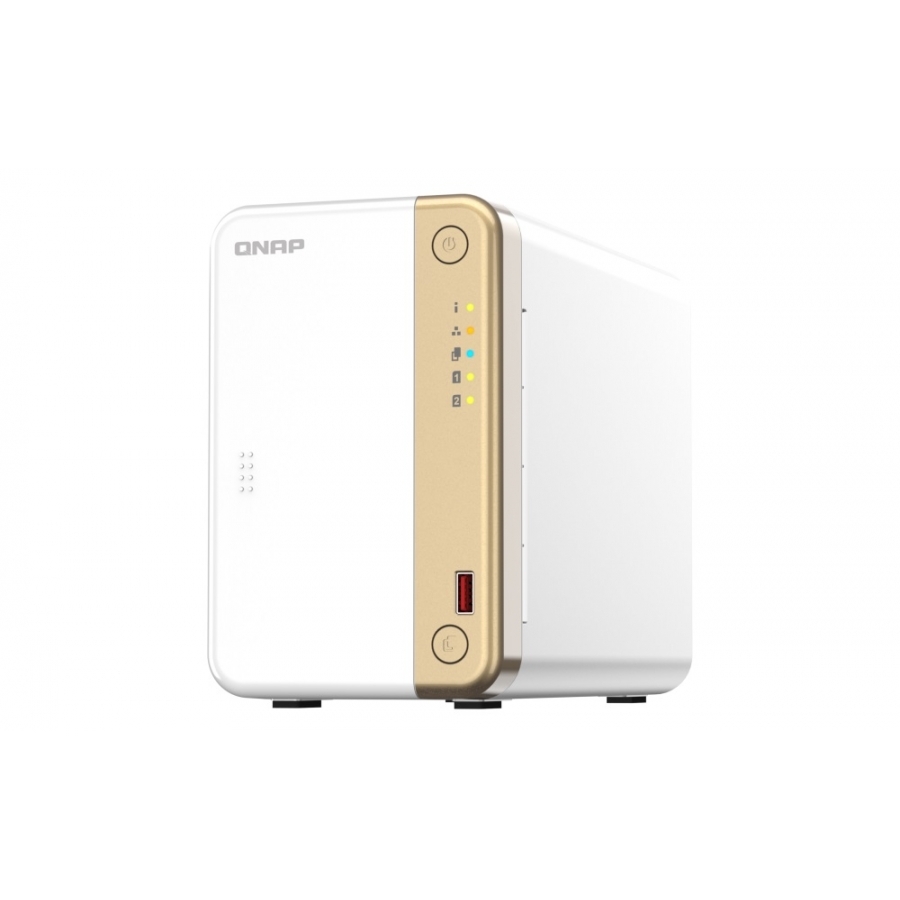 Nas qnap ts-262-4g 2 bahias nucleo doble hasta 2.9 ghz, 4 gb en ram,