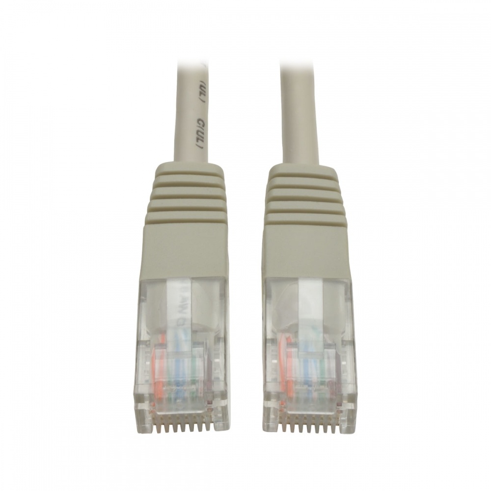 Cable patch tripp-lite moldeado cat5e gris de 350mhz (rj45 m