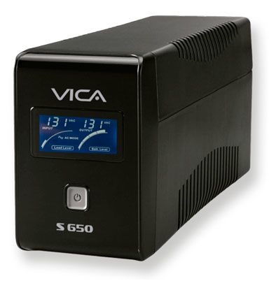 Ups vica s650 regulador integrado 650va/360w 6 contactos pantalla lcd