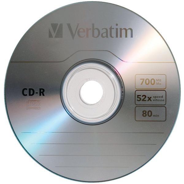 Disco compacto verbatim cd-r 700mb 80min 52x c/10