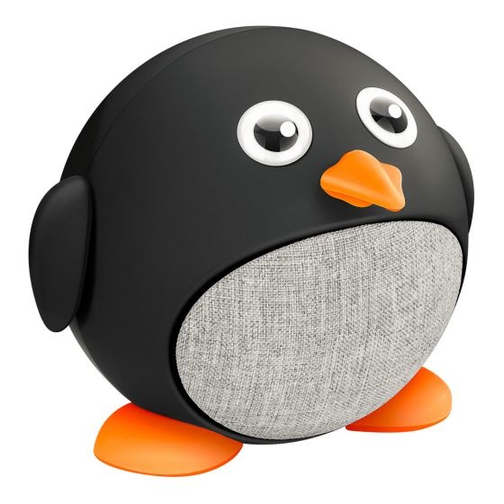 Mini bocina steren bluetooth función manos libres con forma de pingüino