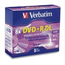 Dvd+r verbatim dl 8.5gb 8x caja c/5 pzas