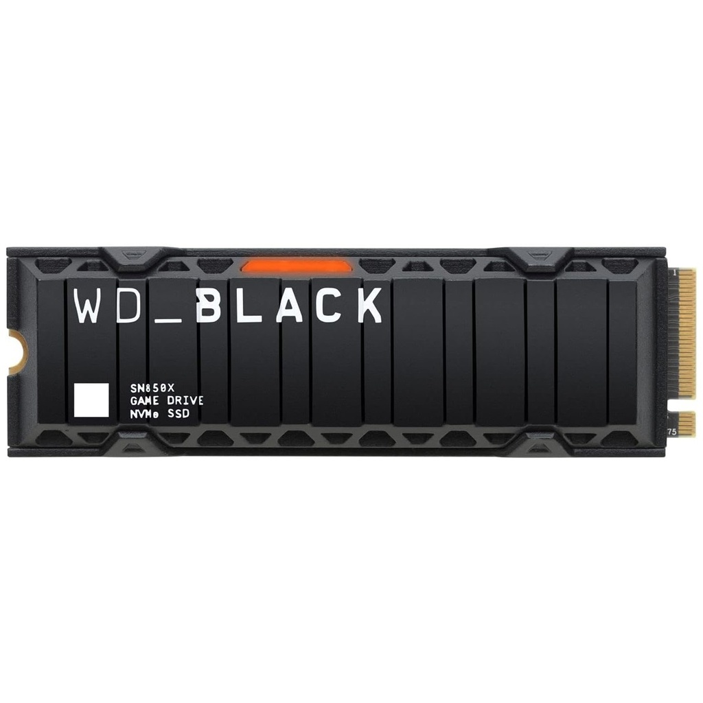 Unidad De Estado Sólido SSD Interno Western Digital Black SN850X 1TB M.2 2280 PCle 4.0 NVMe Lect 7300/6300 MBs para Windows y PS5 con Disipador