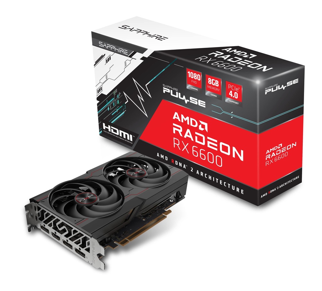 Tarjeta de Video Sapphire Pulse AMD Radeon RX 6600, 8GB 128-bit DDR6, PCI Express 4.0