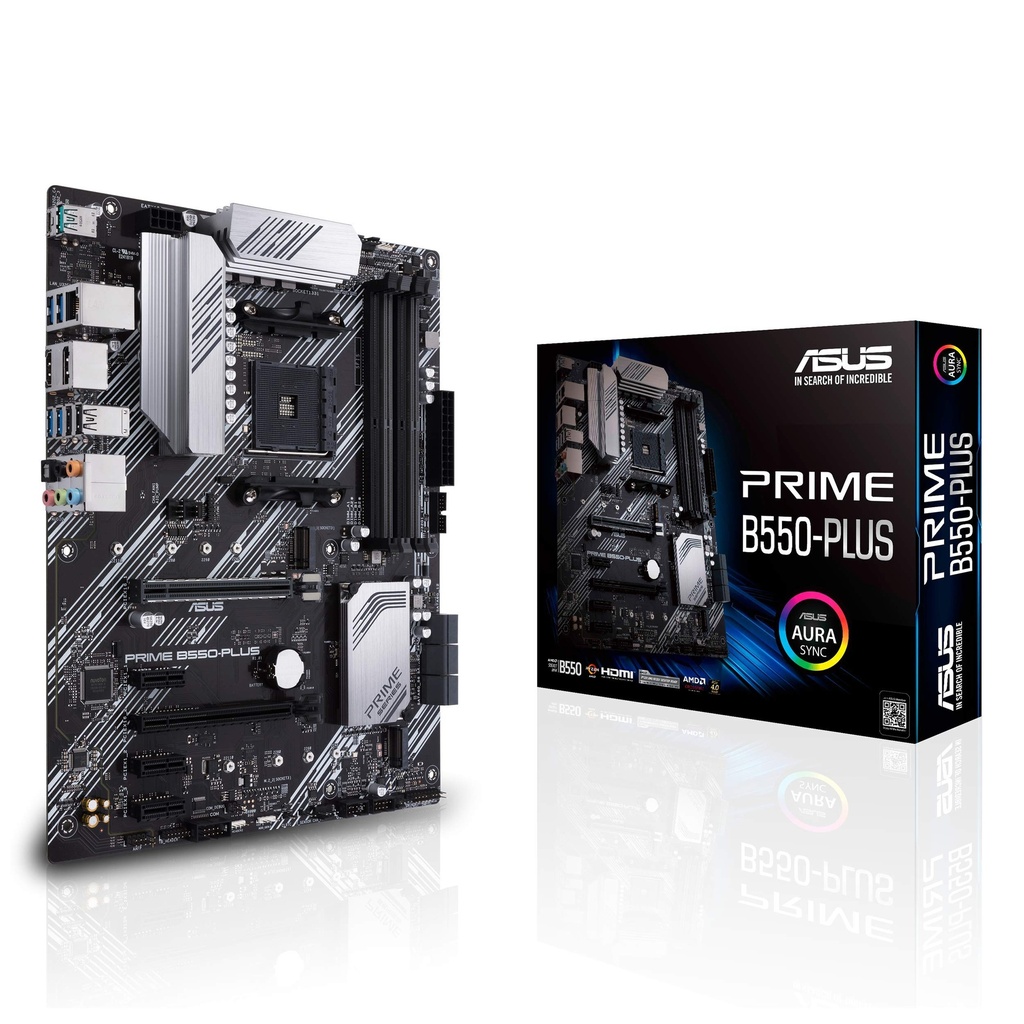 Tarjeta madre amd prime b550-plus (ryzen am4) atx con doble m.2, pcie 4.0, ethernet 1gb, displayport/hdmi, sata 6 gbps, usb3.2 g