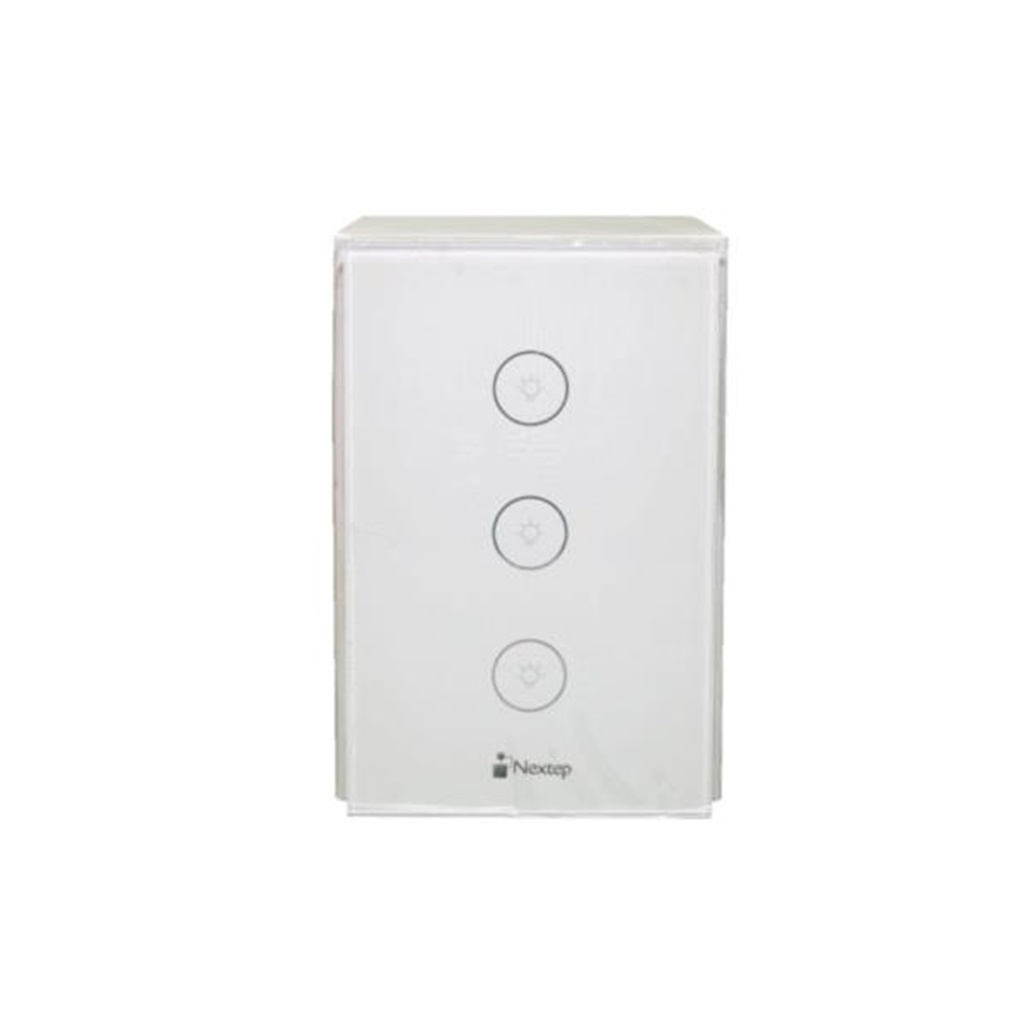 Interruptor de Luz Inteligente Nextep NE-266T 3 Botones WiFi