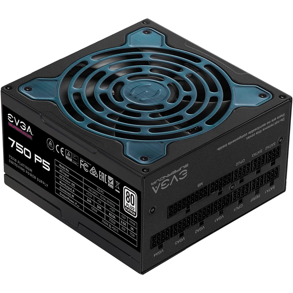 Fuente de Poder EVGA SuperNova 750W P5 80 Plus Platinum ATX 12V Eco Mode Full Modular 24 pin Fan 135mm