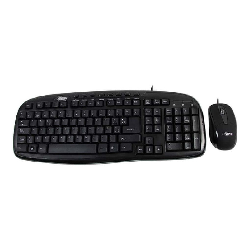 Teclado y mouse alambrico balance easy line by perfect choice negro