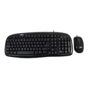 Teclado y mouse alambrico balance easy line by perfect choice negro