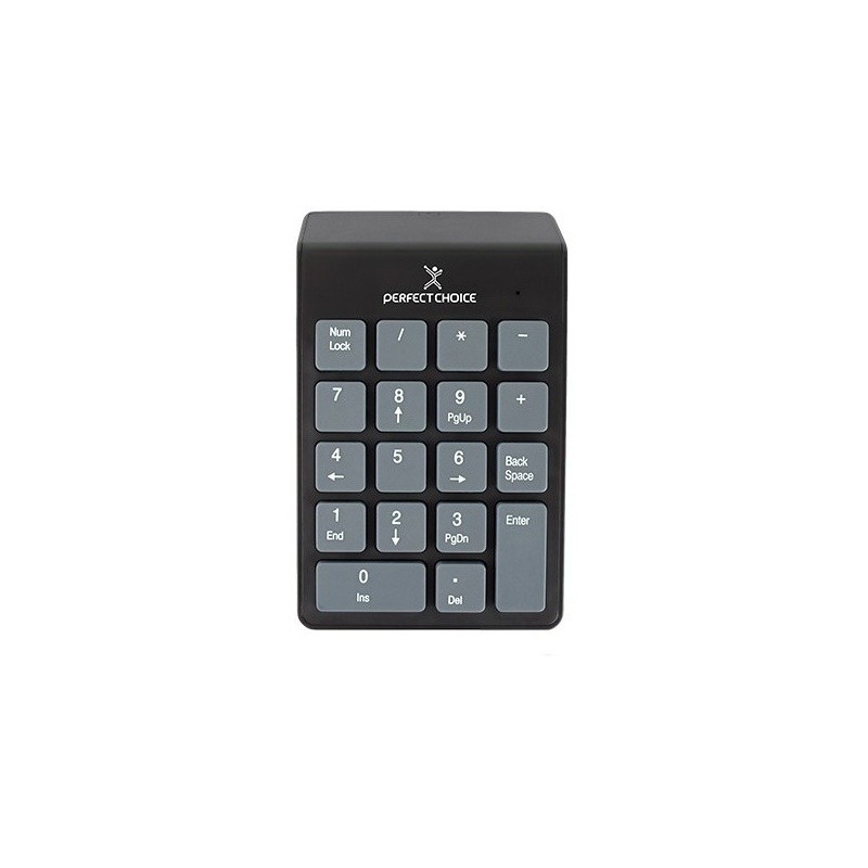 Teclado numerico inalambrico perfect choice usb negro gris pc-201014