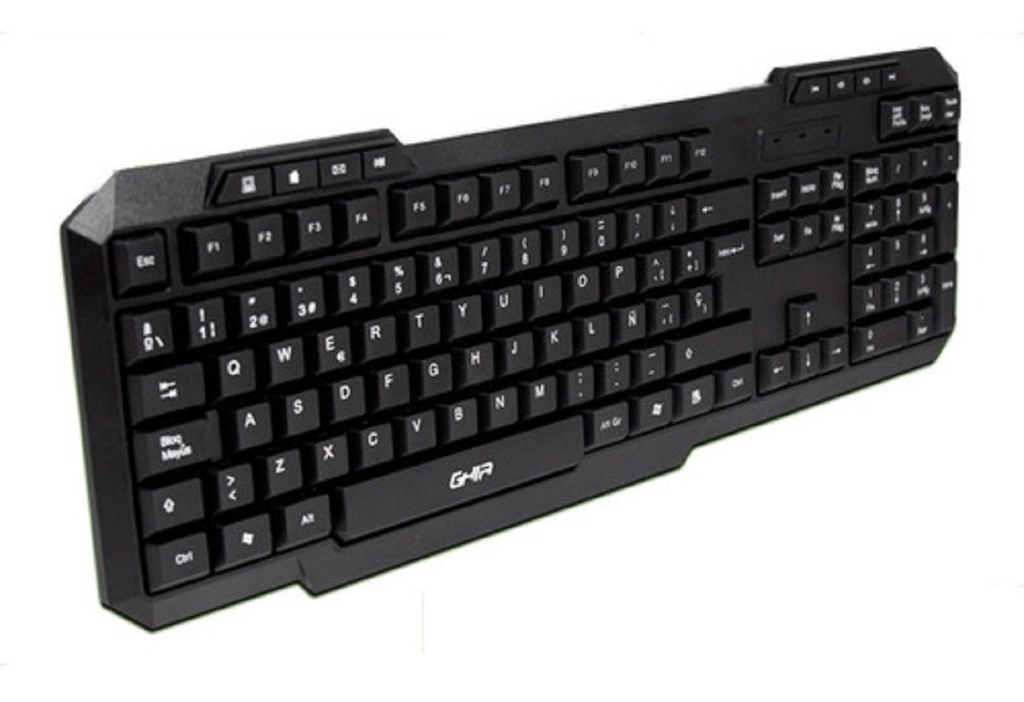 Teclado Ghia GTA50 Alámbrico USB Multimedia Español 104 teclas